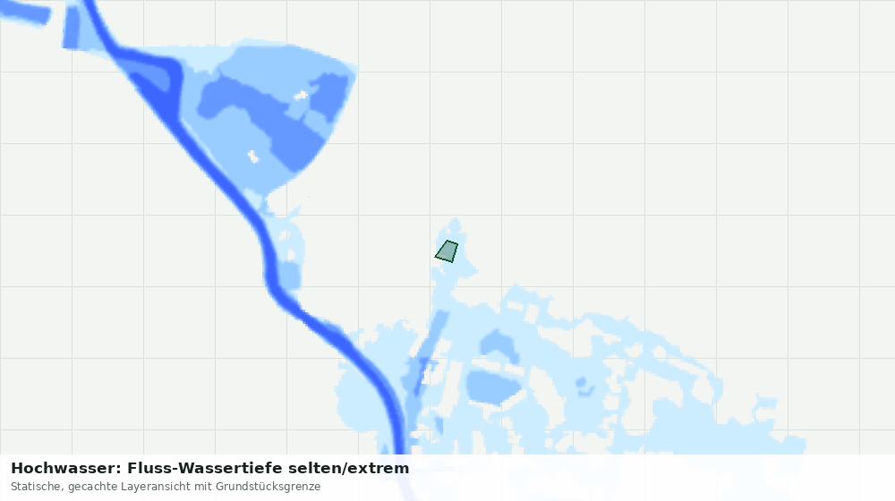 Statische Kartenansicht: Hochwasser: Fluss-Wassertiefe selten/extrem