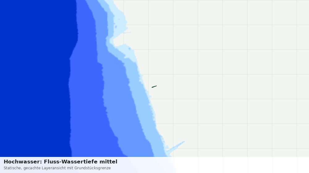 Statische Kartenansicht: Hochwasser: Fluss-Wassertiefe mittel