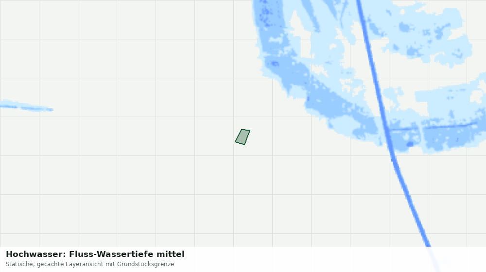 Statische Kartenansicht: Hochwasser: Fluss-Wassertiefe mittel
