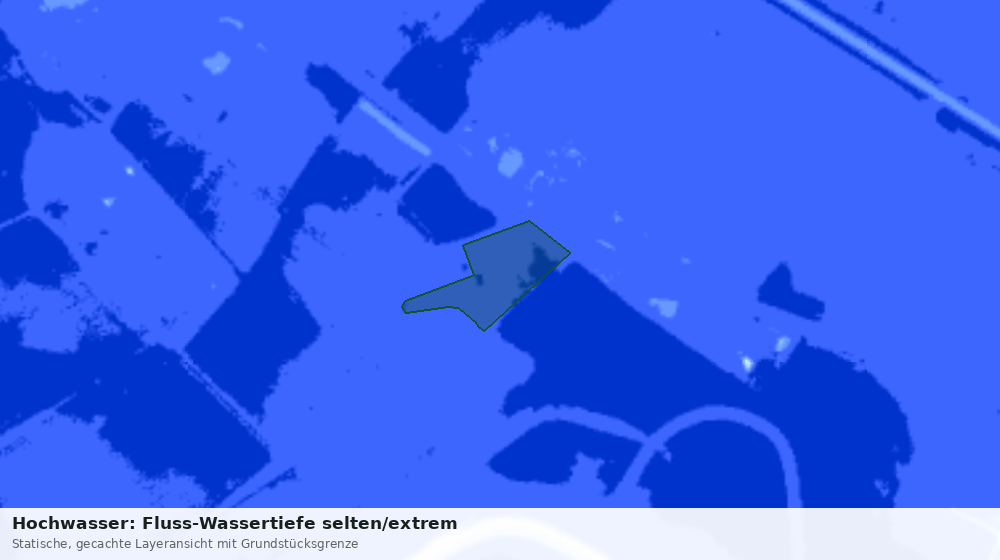 Statische Kartenansicht: Hochwasser: Fluss-Wassertiefe selten/extrem