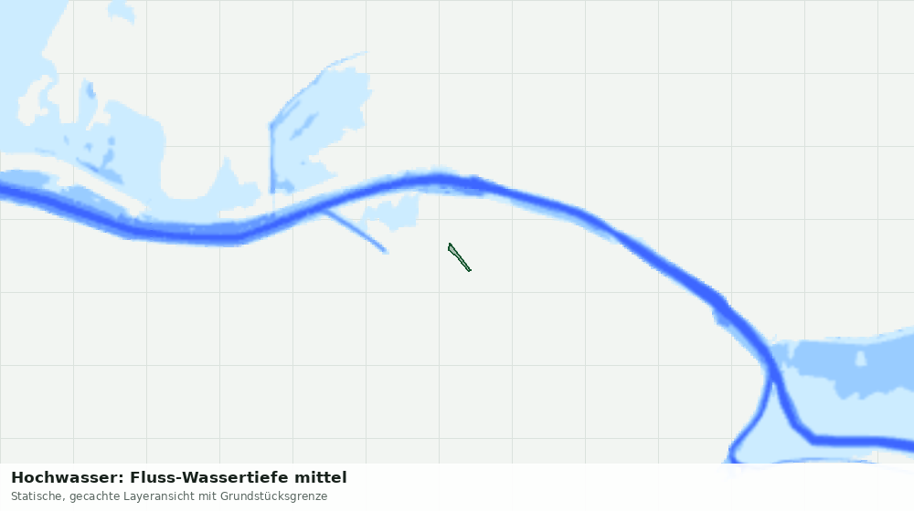 Statische Kartenansicht: Hochwasser: Fluss-Wassertiefe mittel