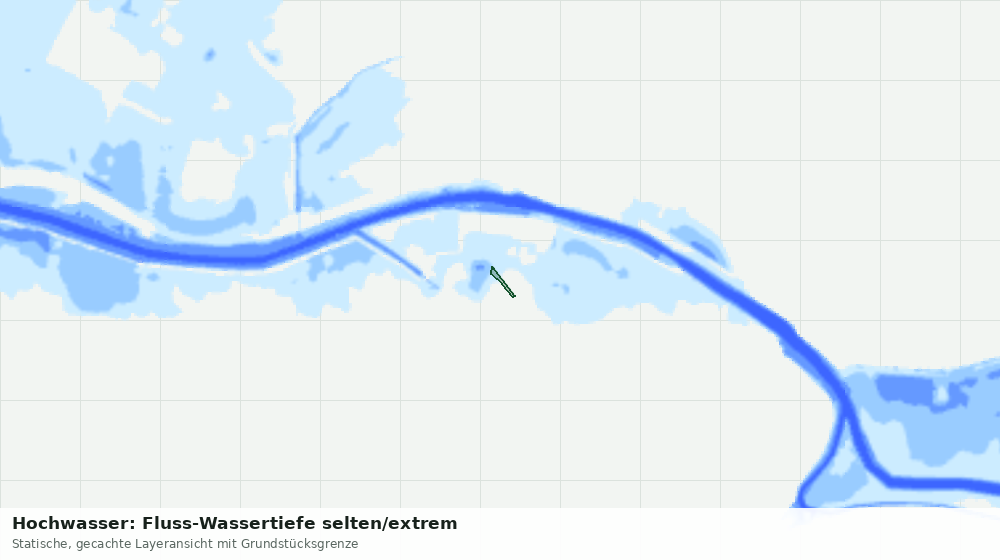 Statische Kartenansicht: Hochwasser: Fluss-Wassertiefe selten/extrem