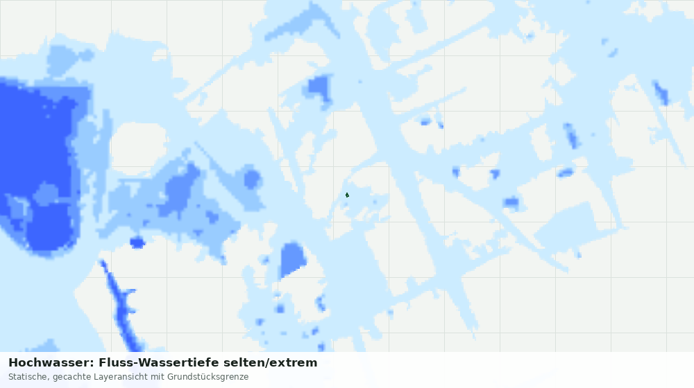 Statische Kartenansicht: Hochwasser: Fluss-Wassertiefe selten/extrem