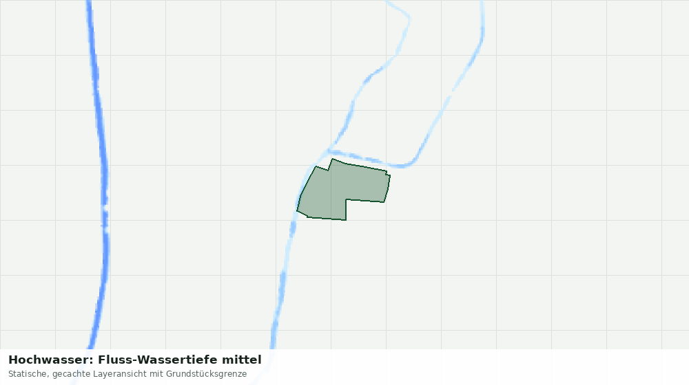 Statische Kartenansicht: Hochwasser: Fluss-Wassertiefe mittel
