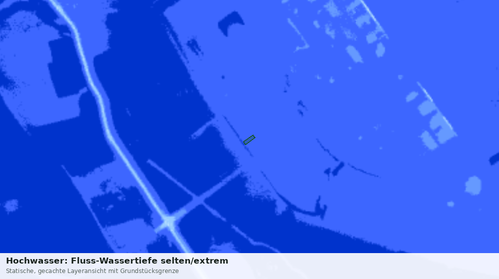 Statische Kartenansicht: Hochwasser: Fluss-Wassertiefe selten/extrem
