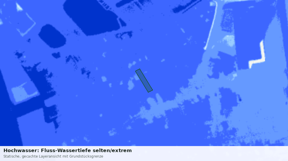 Statische Kartenansicht: Hochwasser: Fluss-Wassertiefe selten/extrem