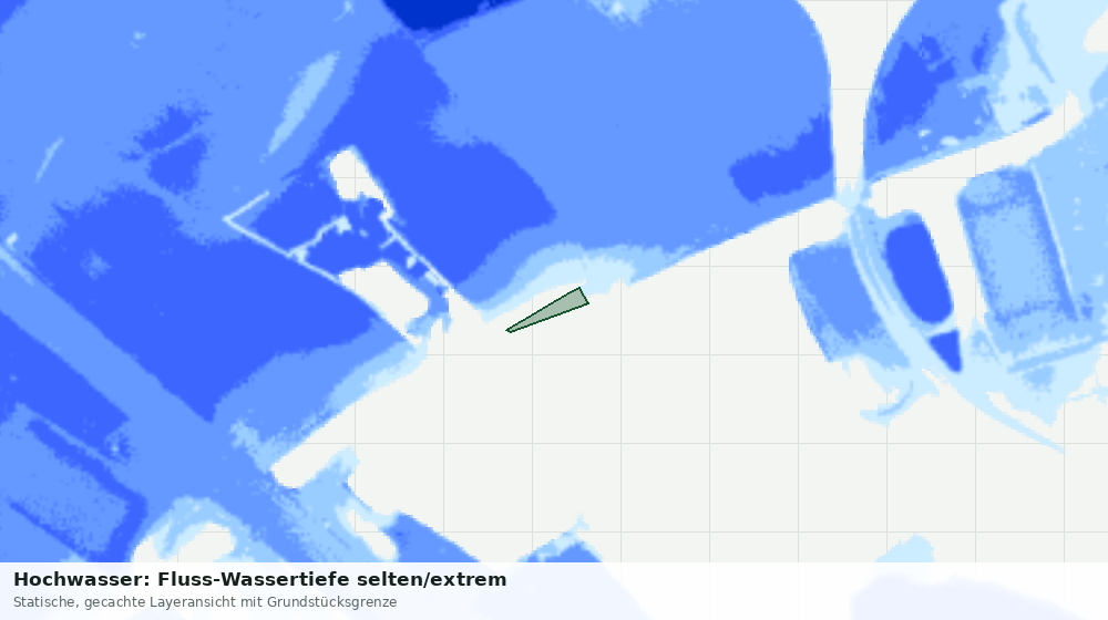 Statische Kartenansicht: Hochwasser: Fluss-Wassertiefe selten/extrem