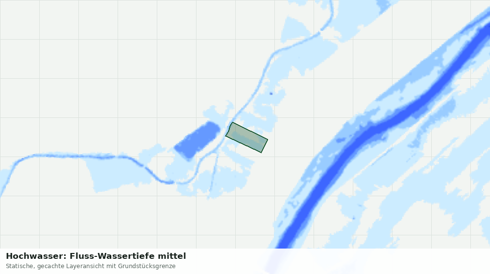 Statische Kartenansicht: Hochwasser: Fluss-Wassertiefe mittel