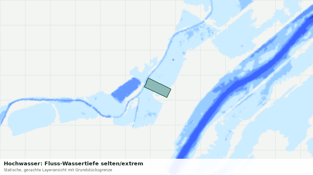 Statische Kartenansicht: Hochwasser: Fluss-Wassertiefe selten/extrem
