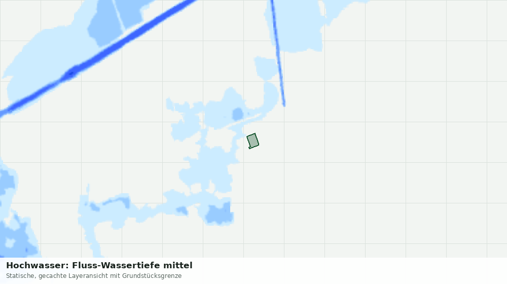 Statische Kartenansicht: Hochwasser: Fluss-Wassertiefe mittel