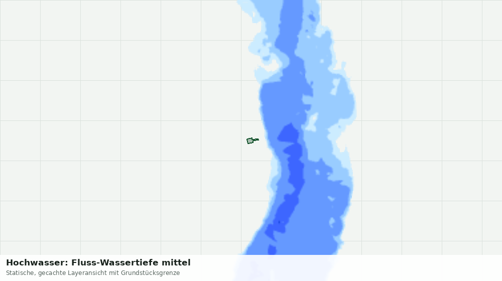 Statische Kartenansicht: Hochwasser: Fluss-Wassertiefe mittel