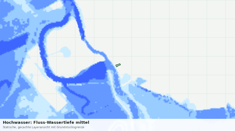 Statische Kartenansicht: Hochwasser: Fluss-Wassertiefe mittel