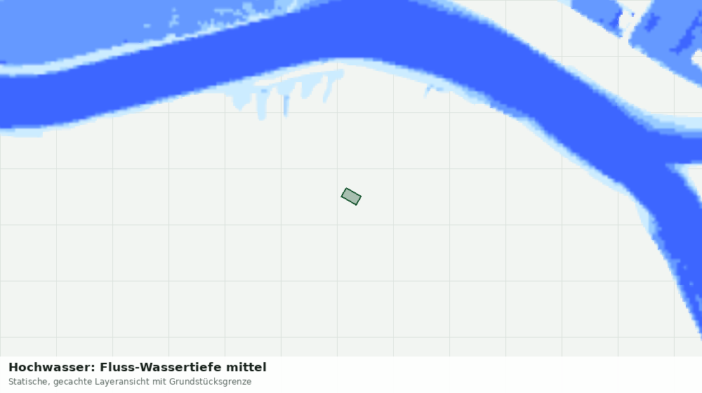 Statische Kartenansicht: Hochwasser: Fluss-Wassertiefe mittel