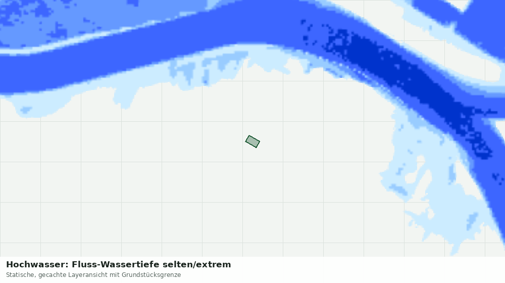 Statische Kartenansicht: Hochwasser: Fluss-Wassertiefe selten/extrem