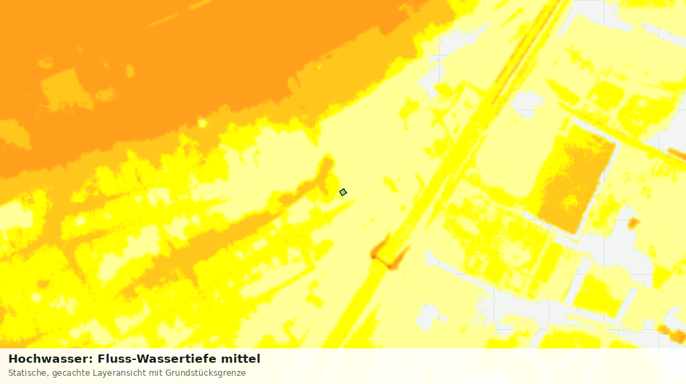 Statische Kartenansicht: Hochwasser: Fluss-Wassertiefe mittel