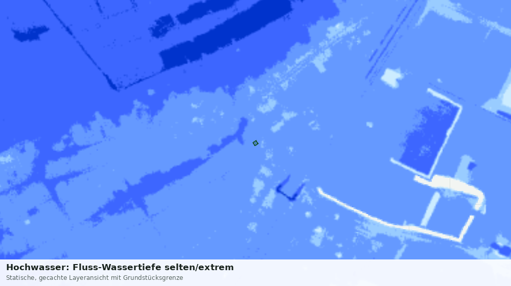Statische Kartenansicht: Hochwasser: Fluss-Wassertiefe selten/extrem