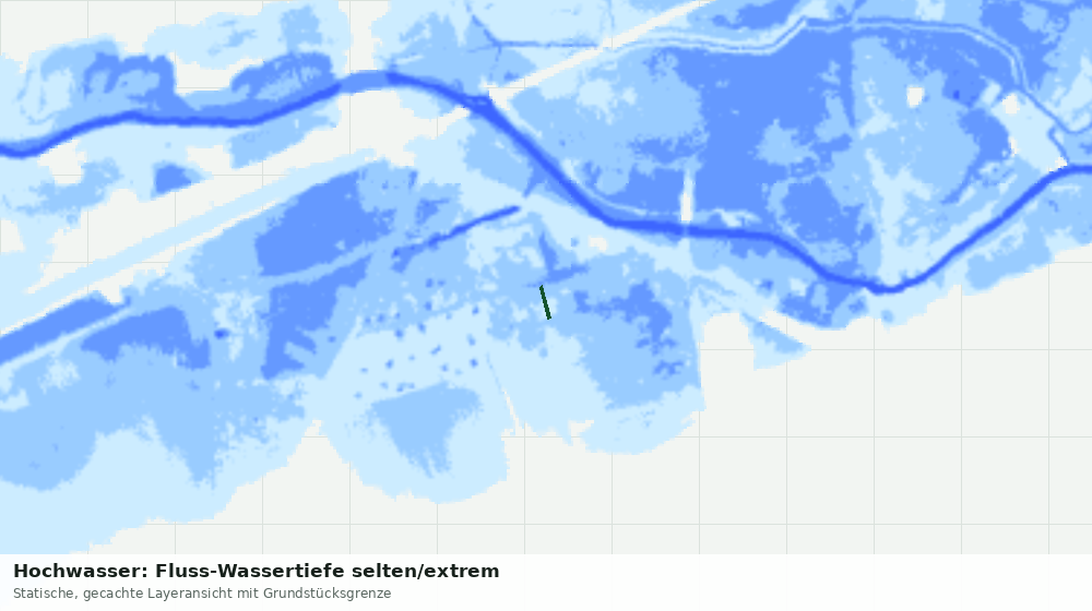 Statische Kartenansicht: Hochwasser: Fluss-Wassertiefe selten/extrem
