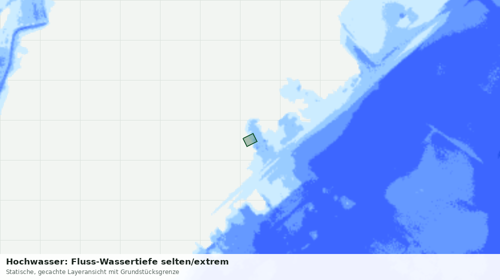 Statische Kartenansicht: Hochwasser: Fluss-Wassertiefe selten/extrem