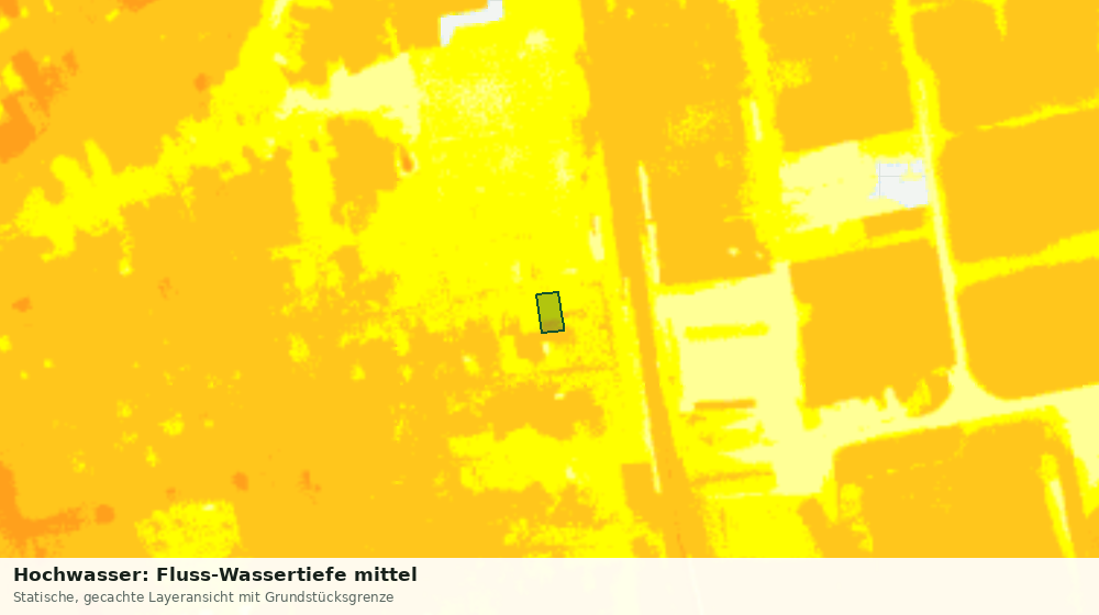Statische Kartenansicht: Hochwasser: Fluss-Wassertiefe mittel