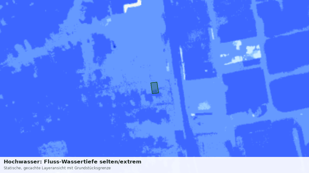 Statische Kartenansicht: Hochwasser: Fluss-Wassertiefe selten/extrem
