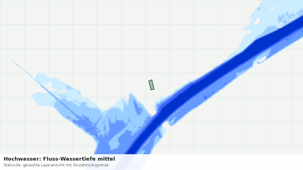 Statische Kartenansicht: Hochwasser: Fluss-Wassertiefe mittel