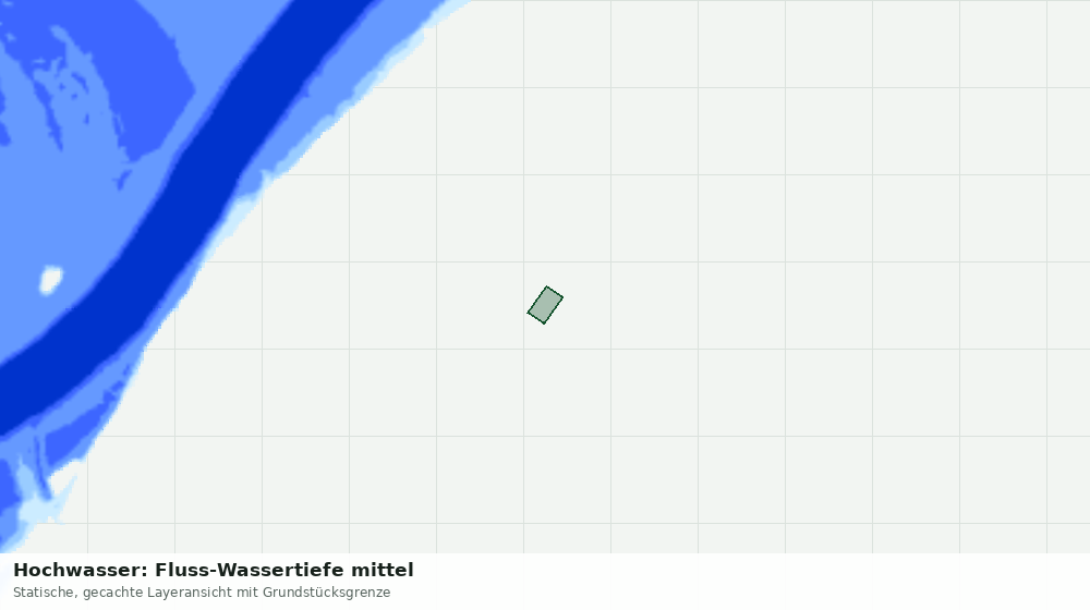 Statische Kartenansicht: Hochwasser: Fluss-Wassertiefe mittel