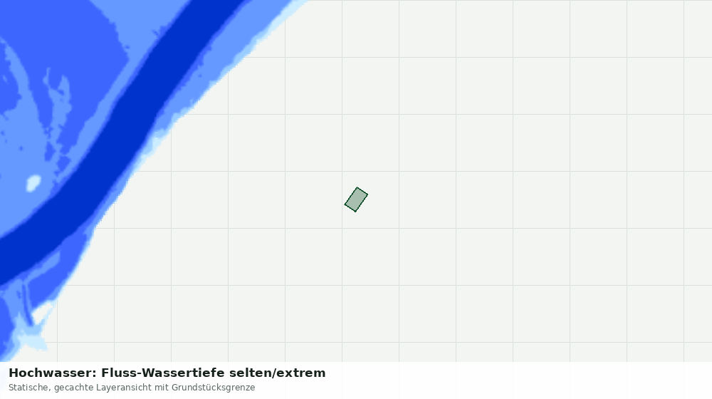 Statische Kartenansicht: Hochwasser: Fluss-Wassertiefe selten/extrem