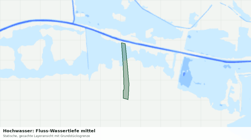 Statische Kartenansicht: Hochwasser: Fluss-Wassertiefe mittel