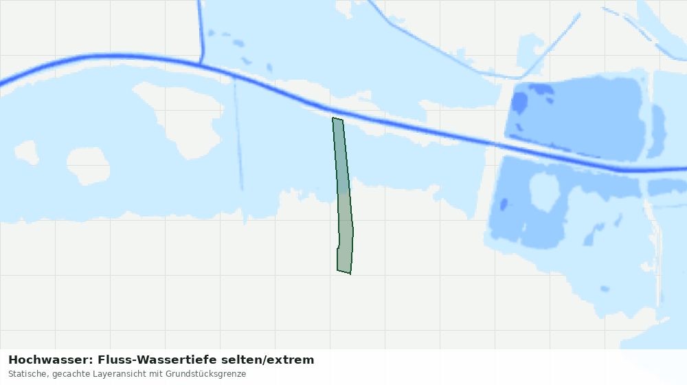 Statische Kartenansicht: Hochwasser: Fluss-Wassertiefe selten/extrem
