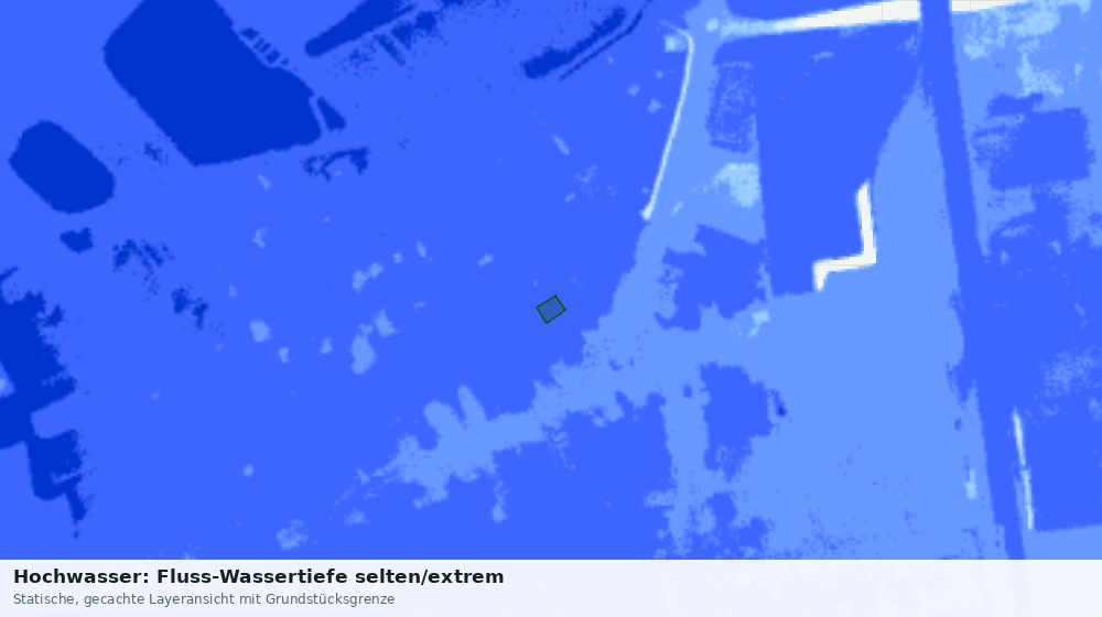 Statische Kartenansicht: Hochwasser: Fluss-Wassertiefe selten/extrem