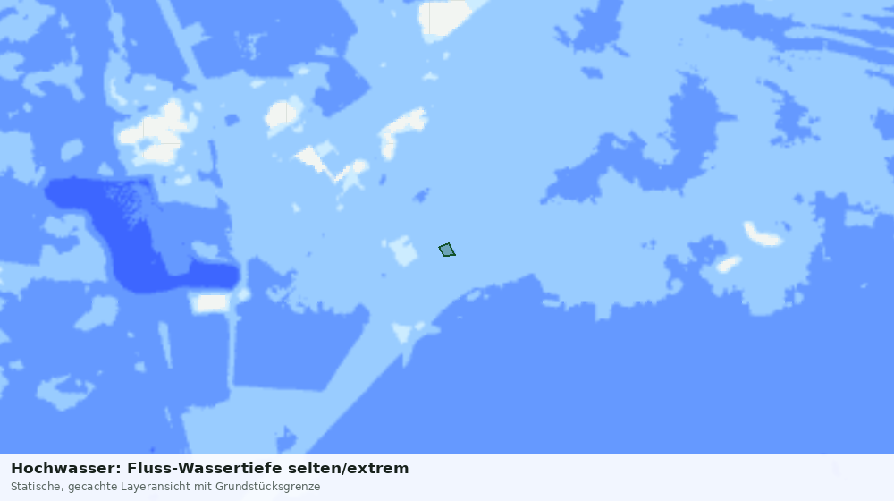 Statische Kartenansicht: Hochwasser: Fluss-Wassertiefe selten/extrem