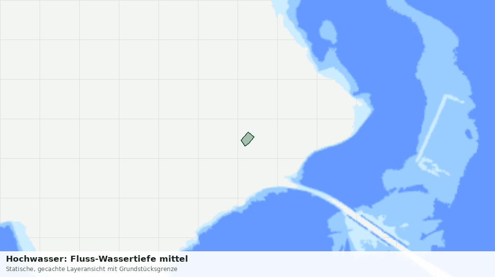 Statische Kartenansicht: Hochwasser: Fluss-Wassertiefe mittel