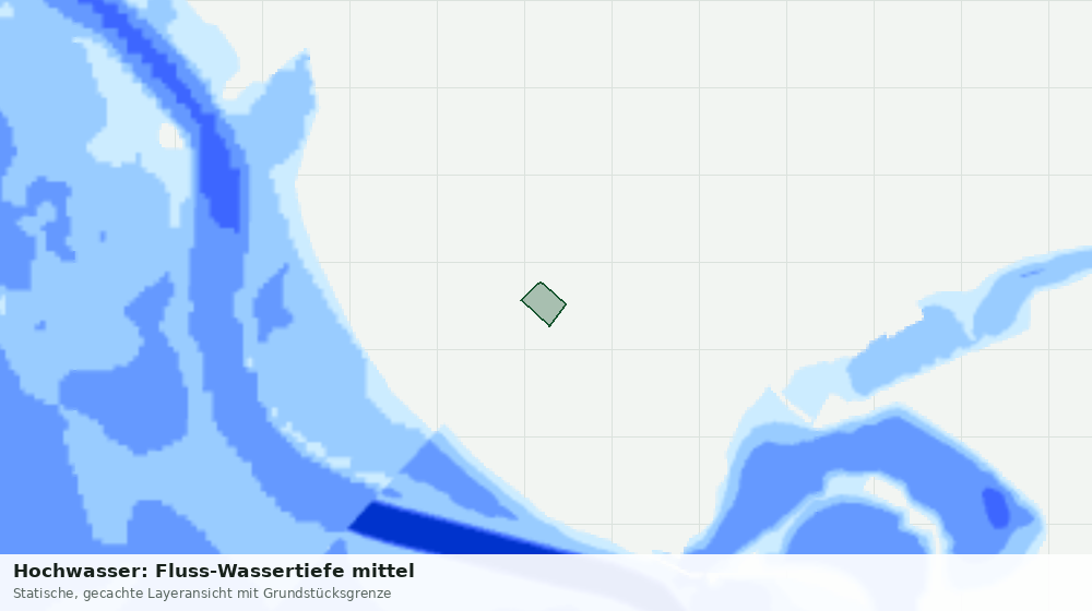 Statische Kartenansicht: Hochwasser: Fluss-Wassertiefe mittel