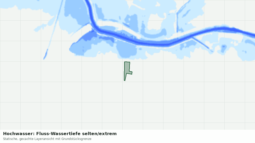 Statische Kartenansicht: Hochwasser: Fluss-Wassertiefe selten/extrem