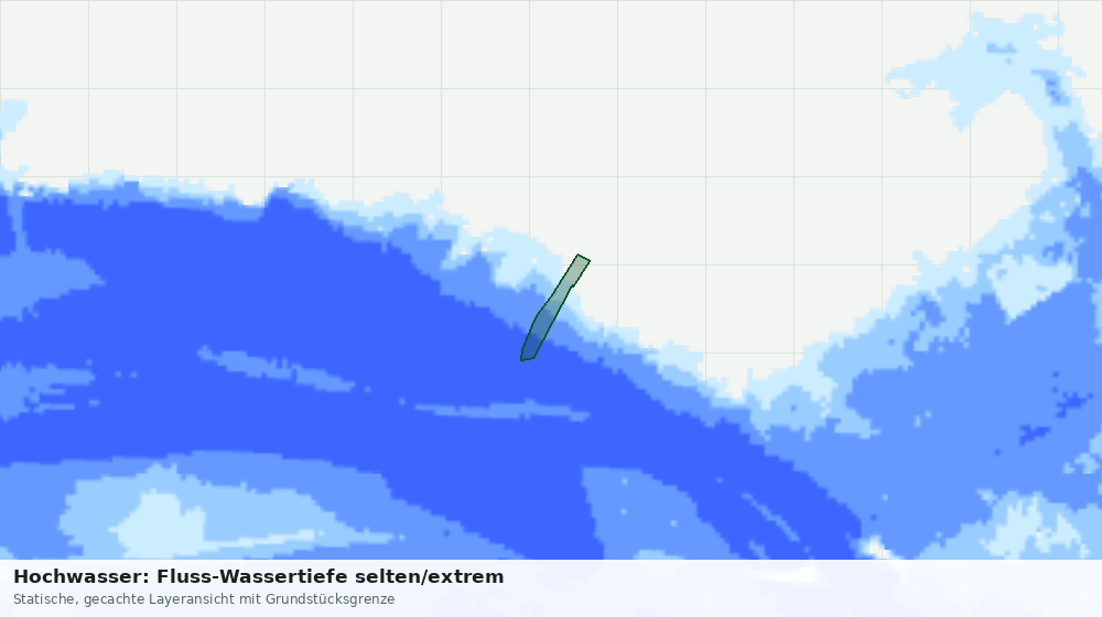 Statische Kartenansicht: Hochwasser: Fluss-Wassertiefe selten/extrem