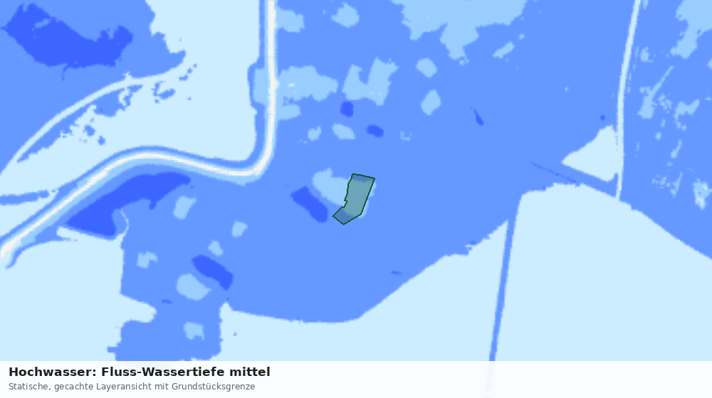 Statische Kartenansicht: Hochwasser: Fluss-Wassertiefe mittel