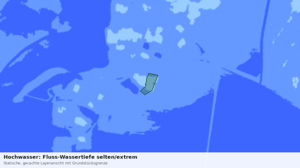Statische Kartenansicht: Hochwasser: Fluss-Wassertiefe selten/extrem