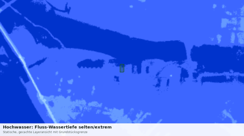 Statische Kartenansicht: Hochwasser: Fluss-Wassertiefe selten/extrem