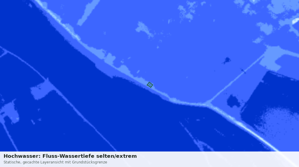 Statische Kartenansicht: Hochwasser: Fluss-Wassertiefe selten/extrem
