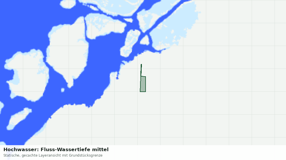 Statische Kartenansicht: Hochwasser: Fluss-Wassertiefe mittel
