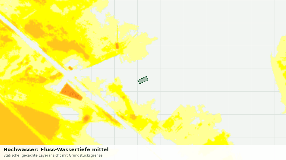 Statische Kartenansicht: Hochwasser: Fluss-Wassertiefe mittel