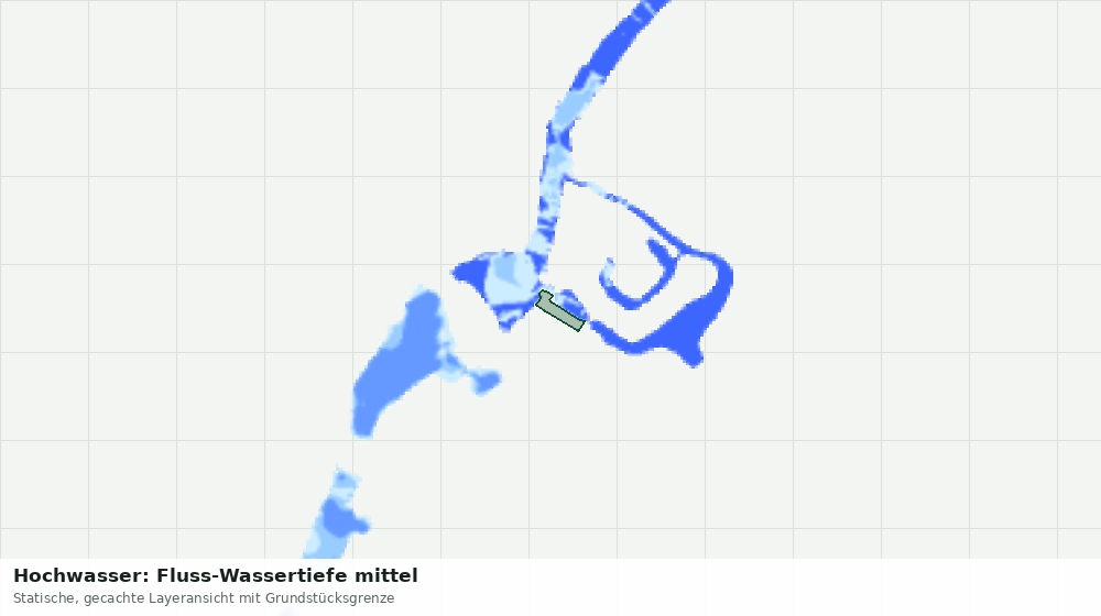 Statische Kartenansicht: Hochwasser: Fluss-Wassertiefe mittel