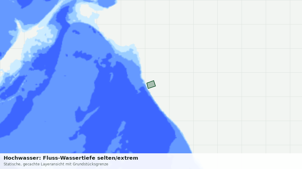 Statische Kartenansicht: Hochwasser: Fluss-Wassertiefe selten/extrem