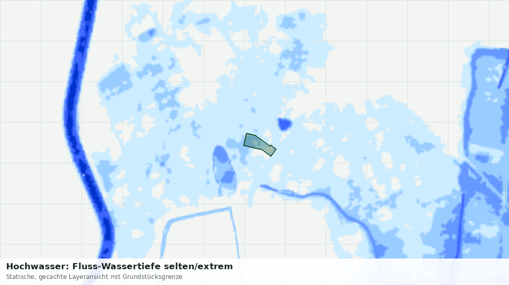 Statische Kartenansicht: Hochwasser: Fluss-Wassertiefe selten/extrem