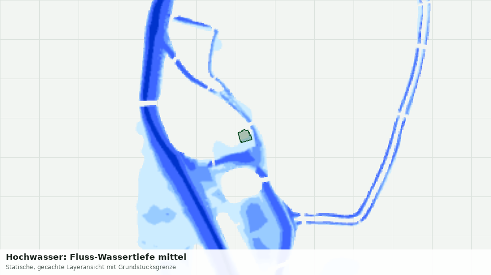 Statische Kartenansicht: Hochwasser: Fluss-Wassertiefe mittel