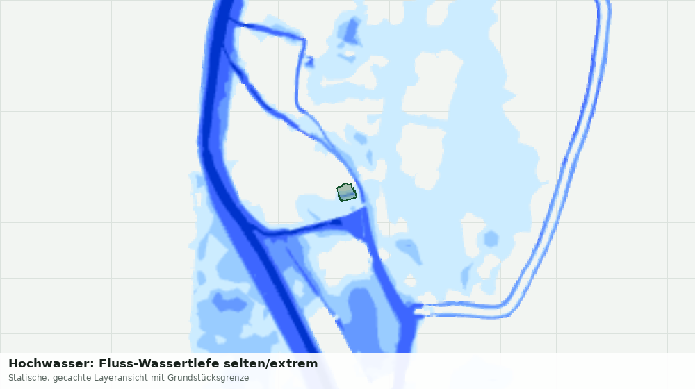Statische Kartenansicht: Hochwasser: Fluss-Wassertiefe selten/extrem