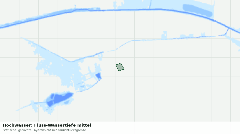 Statische Kartenansicht: Hochwasser: Fluss-Wassertiefe mittel