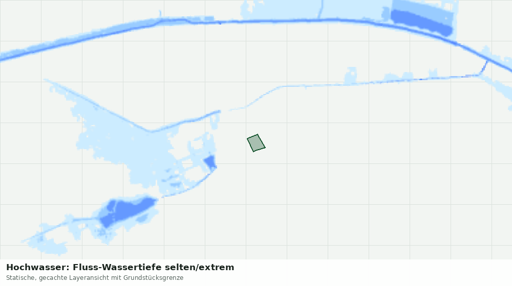 Statische Kartenansicht: Hochwasser: Fluss-Wassertiefe selten/extrem