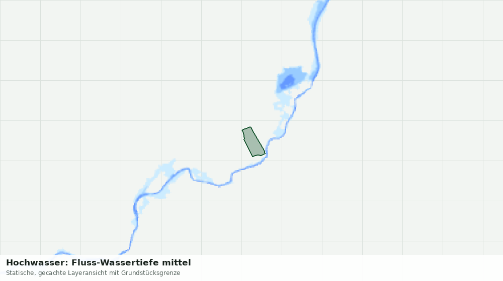 Statische Kartenansicht: Hochwasser: Fluss-Wassertiefe mittel