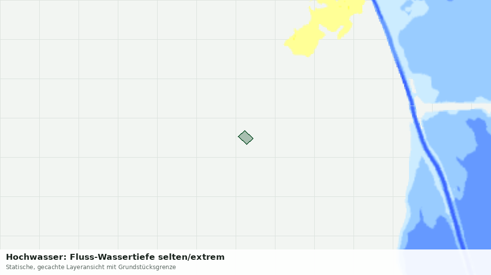 Statische Kartenansicht: Hochwasser: Fluss-Wassertiefe selten/extrem